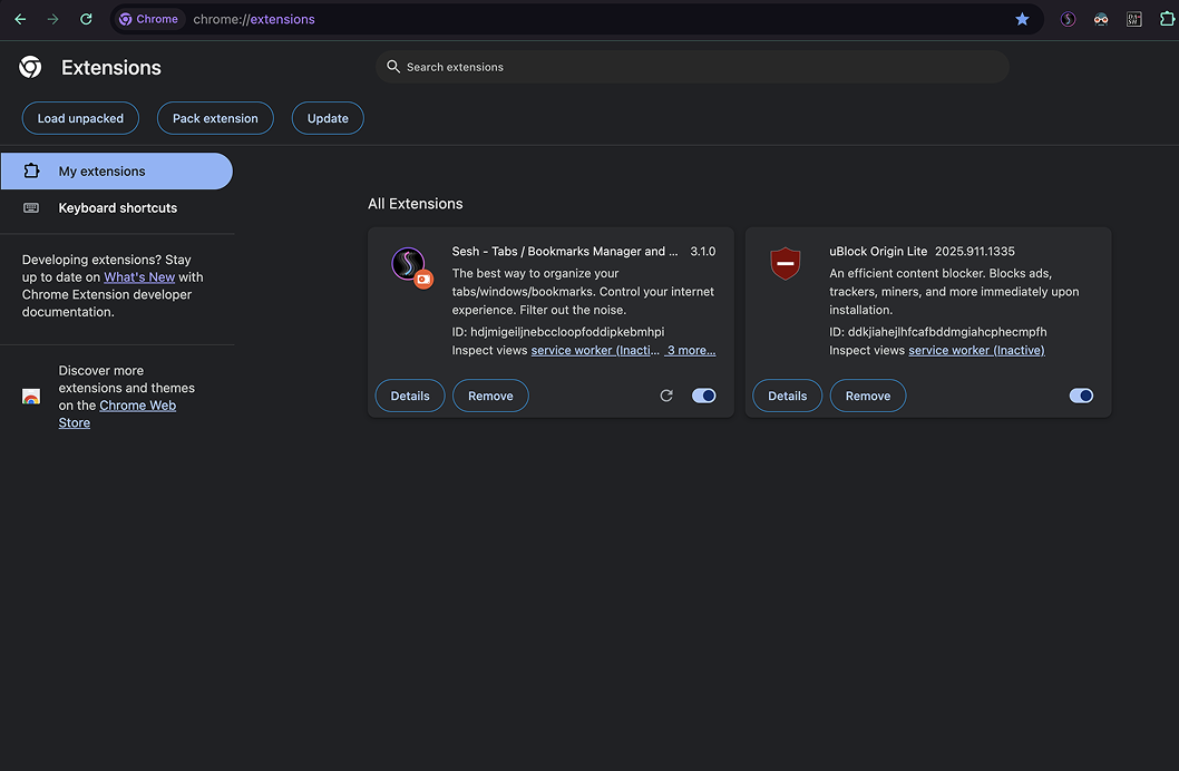 Enable Sesh Extension
